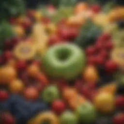 A vibrant display of various fruits and vegetables
