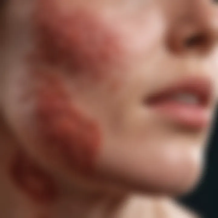 Illustration of skin layers affected by rashes