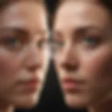 A blurred vision effect symbolizing double vision upon waking.