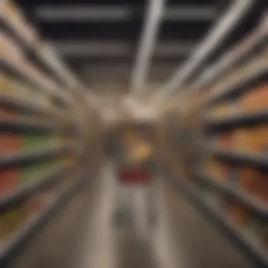 A well-organized grocery aisle reflecting strategic inventory management