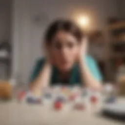 Visualization of a person overwhelmed by health worries