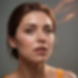 Visual representation of heat flash sensations