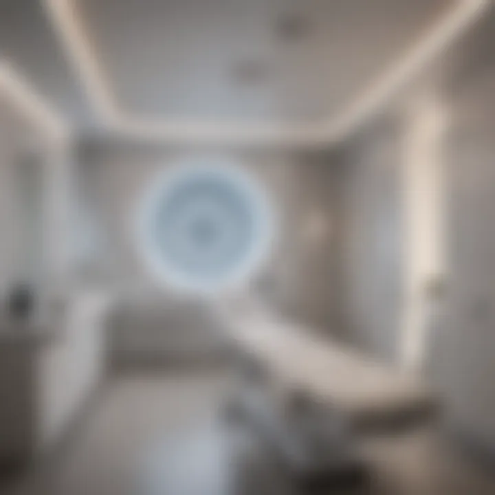 Treatment room showcasing laser equipment