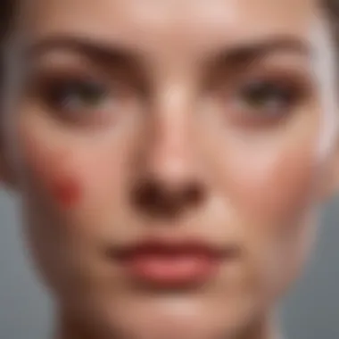 Comparative Analysis of Skin Conditions Illustration of various skin conditions with red patches
