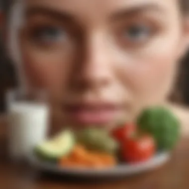 Nutritional Balance and Digestive Health Illustration of a balanced diet