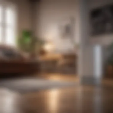 A person using an air purifier indoors