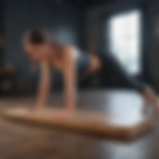 Demonstration of proper plank technique showcasing body alignment