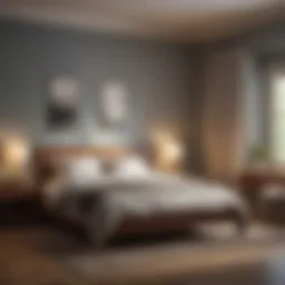 A serene bedroom environment promoting restful sleep.