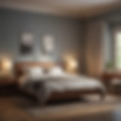 A serene bedroom environment promoting restful sleep.