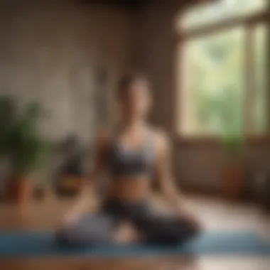 Elevating Mind and Body Through Yoga Woman doing advanced yoga pose in serene setting