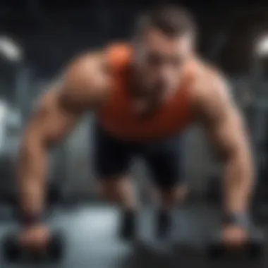 Pushing Limits with High-Intensity Workouts Man engaged in high-intensity interval training