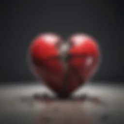 Illustration depicting a broken heart symbolizing emotional pain