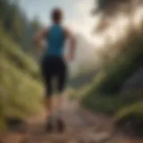 Ascend to Fitness Illustration of a person walking uphill