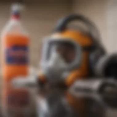 Essential Safety Equipment for Using Bleach Safety gear including gloves and goggles for cleaning
