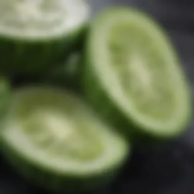 Sliced cucumbers known for hydration