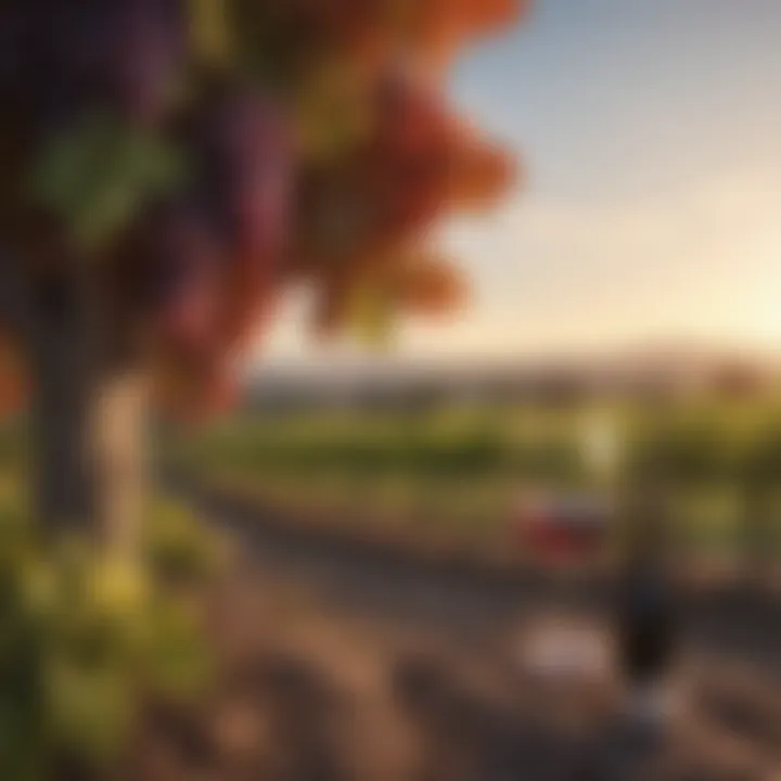 Vineyard landscape showcasing the beauty of wine production