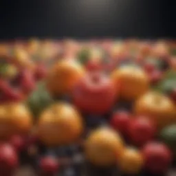 Vibrant fruits rich in vitamins for skin health