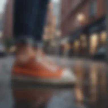 Stylish Waterproof Canvas Shoe in Urban Setting