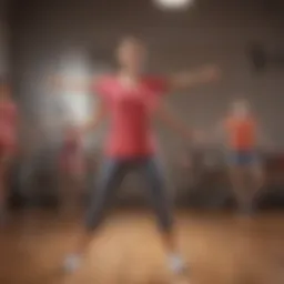 A heart patient engaging in gentle aerobics