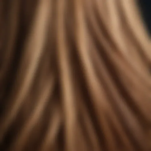 Close-up of healthy hair strands showcasing thickness and shine