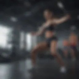 Dynamic workout session illustrating various exercise types
